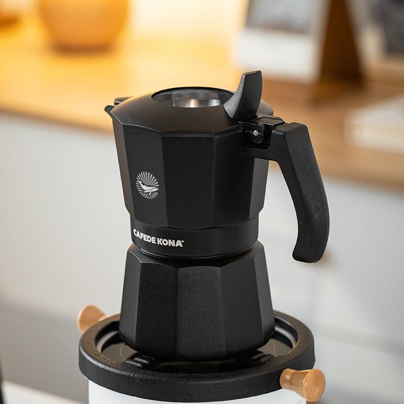 CAFEDE KONA Moka Pot Double Valve Espresso Making Pot ในครัวเรือนแบบพกพากลางแจ้ง Camping เครื่องใช้ไ