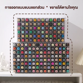 🇹🇭ส่งจากไทย🇹🇭 ที่ใส่ปากกามาร์กเกอร์（PVC Material）ที่ใส่ปากกาเมจิกสำหรับงานศิลปะ ที่จัดระเบียบโต๊ะทำงานขนาดใหญ่ มีช่องให้เลือก 72/120/180/240 ช่อง