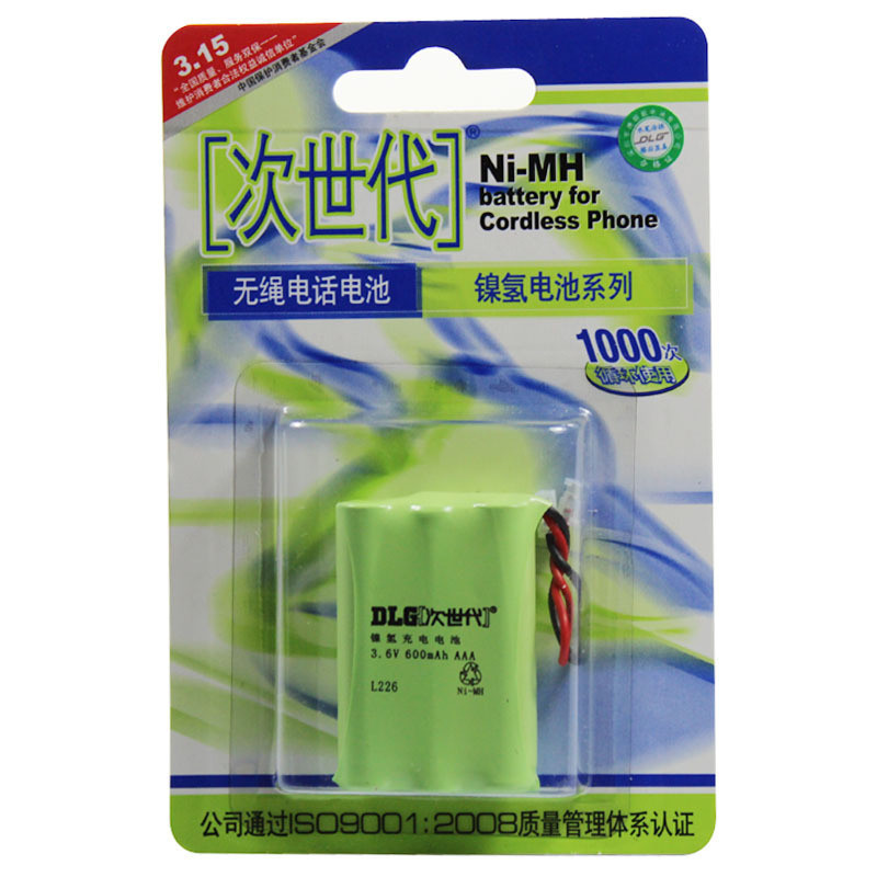 Next Generation แบตเตอรี่ L226 3.6V 600mA Ni-MH แบตเตอรี่โทรศัพท์ไร้สาย W10 W12 แบตเตอรี่