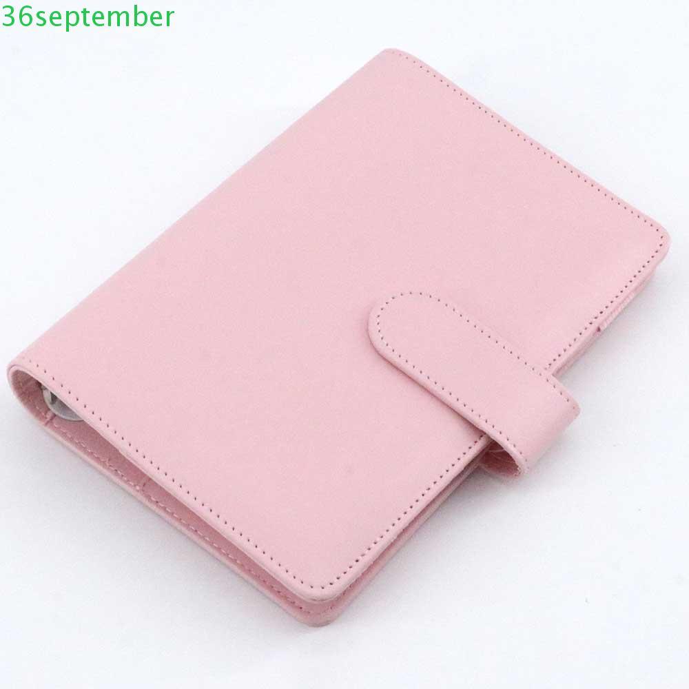 SEPTEMBER Binder Cover รีฟิลเครื่องเขียนแหวน Binder แฟ้มโฟลเดอร์ A6/A5 PU หนัง Notepad Cover