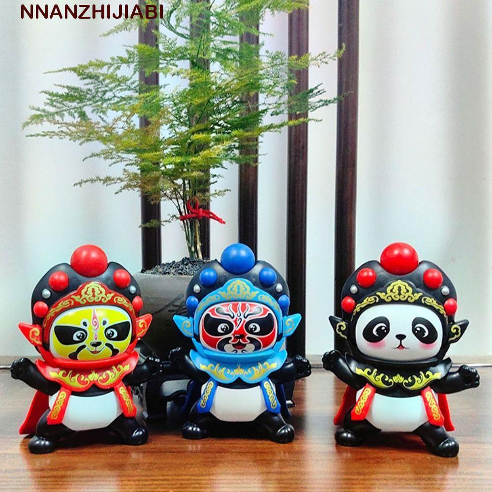 NANZHIJIABI Opera Face Changing Doll, Peking Opera Figure Sichuan Opera Panda Face Toy Doll, 4 ลักษณ