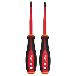 Milwaukee 48-22-222207 2PC 1000V ฉนวน Slim Tip ไขควงชุดเครื่องมือสําหรับตกแต่งบ้าน