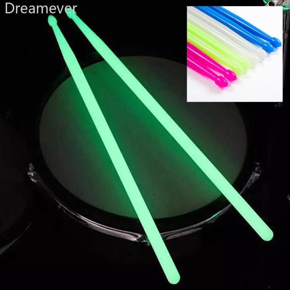 Dreamever Luminous Light Up Drum Sticks Anti Slip Drumsticks 1 คู่เรืองแสงดนตรีกลองชุดเครื่องมือสําห