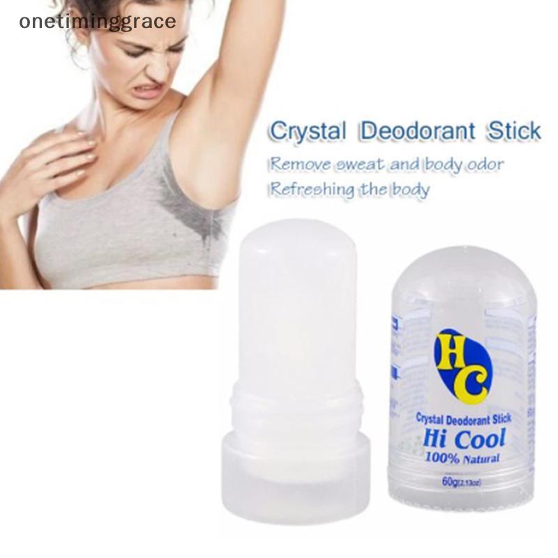 Onetiminggrace 60g สารส้มระงับกลิ่นกาย Rhinestone ธรรมชาติ Sti Body Odor Remover Antiperspirant OMA