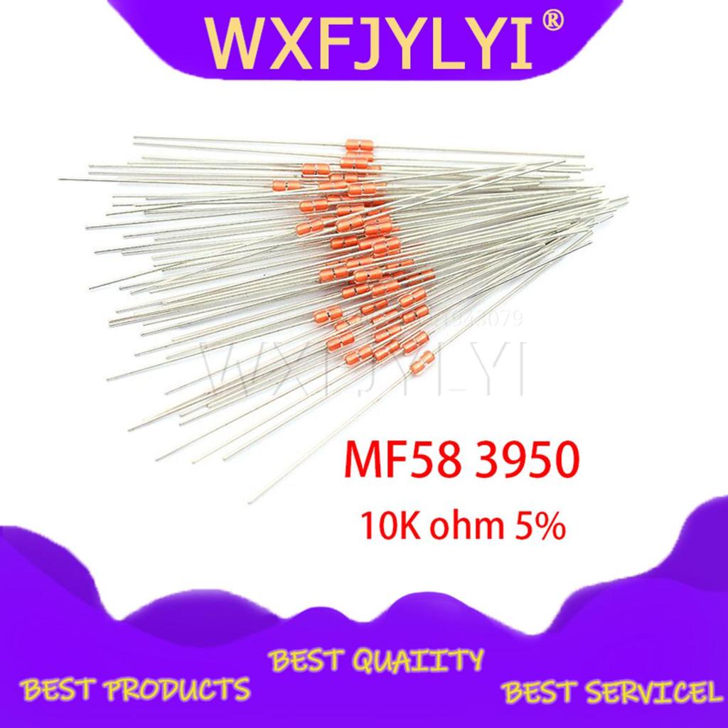 ตัวต้านทานความร้อน 20 ชิ้น NTC MF58 3950 B 10K โอห์ม 5%