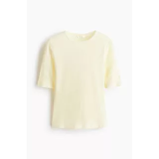 H&M(เอชแอนด์เอ็ม) เสื้อยืดผ้าจุดพอยต์เทล ผู้หญิง 1338440_1