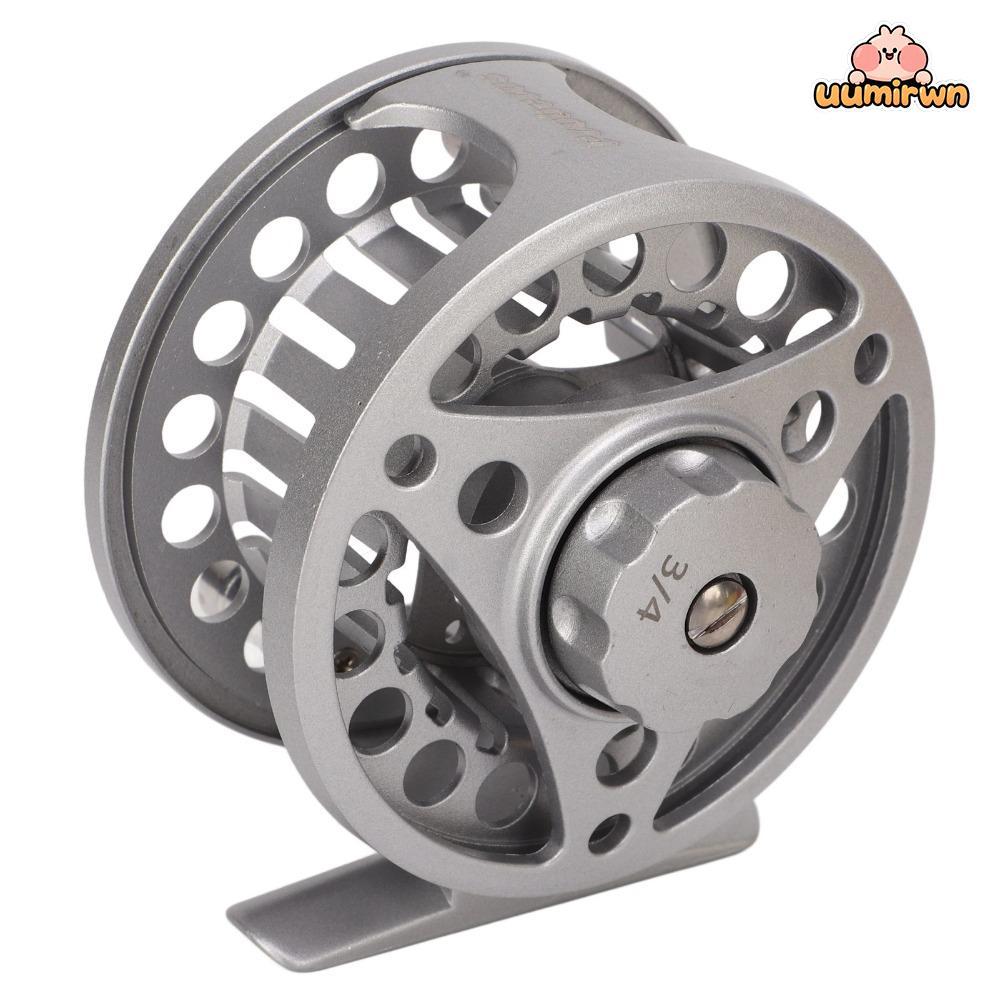 UUMIR Fly Fishing Reel, ซ้ายขวามือ Silver Full Metal Fly Reel, อลูมิเนียมทนทาน 3/4WT Fly Reel สําหรั