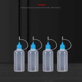5/10/20/30/100/120ml พลาสติก PE Squeezable Tip Applicator ขวดรีฟิล Dropper เข็มเคล็ดลับ Caps ขวดน้ํามัน