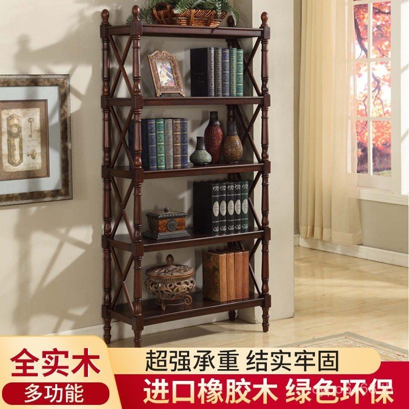 ชั้นวางจอแสดงผลชั้นวางหนังสือ Bogu Rack ห้องนั่งเล่น Multi-Layer Full Simple Solid ยุโรป n5 ชั้นวางต