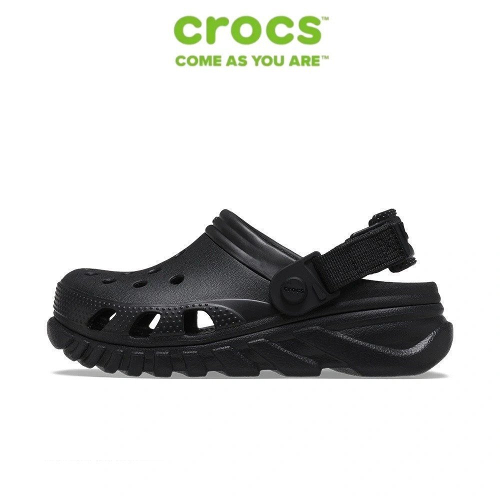 CROCS Original Crocsfrocs Duet Max II Clog รองเท้าแตะสีดําทั้งหมด