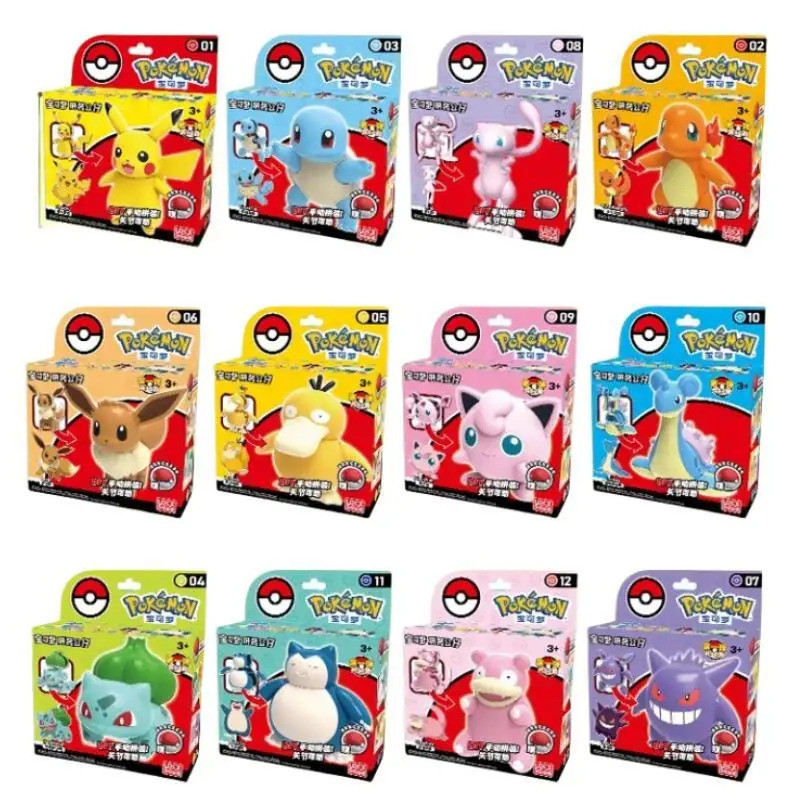 Pokemon Ball ของเล่น Pikachu ประกอบรุ่นพ็อกเก็ตมอนสเตอร์ Mew-Two Action Figure ของเล่นของขวัญ