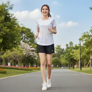 MeeiJaShop No.sports ชุดเซ็ทกีฬา เสื้อแขนสั้น+กางเกงขาสั้น ใส่ออกกำลังกาย ชุดเซ็ทแบบ2ชิ้น ผ้าดีใส่สบาย เสื้อผ้าแฟชั่น