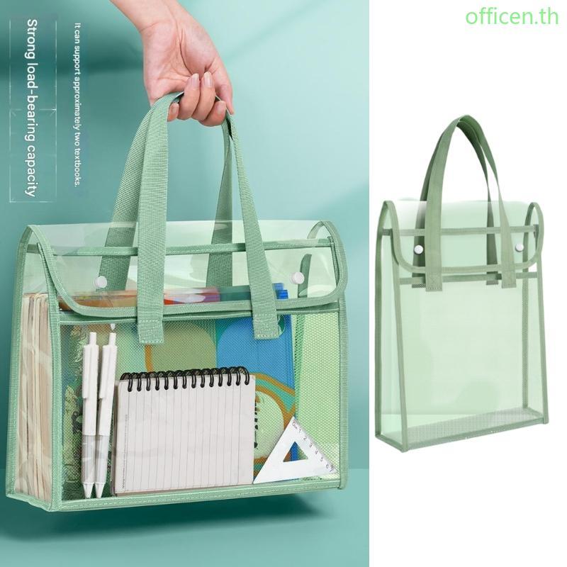 Cen PVC Bag Clear Views Spacious สบาย Handle สําหรับมืออาชีพและนักเรียน