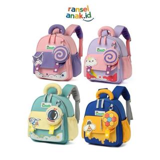 San Martin Fashion [RA.ID] Flips Kidz BATITA Umur 1-3Tahun Tas Anak PAUD Korean Style Kuromi Astronot Import High Quality Ransel 2 in 1 Free Pouch