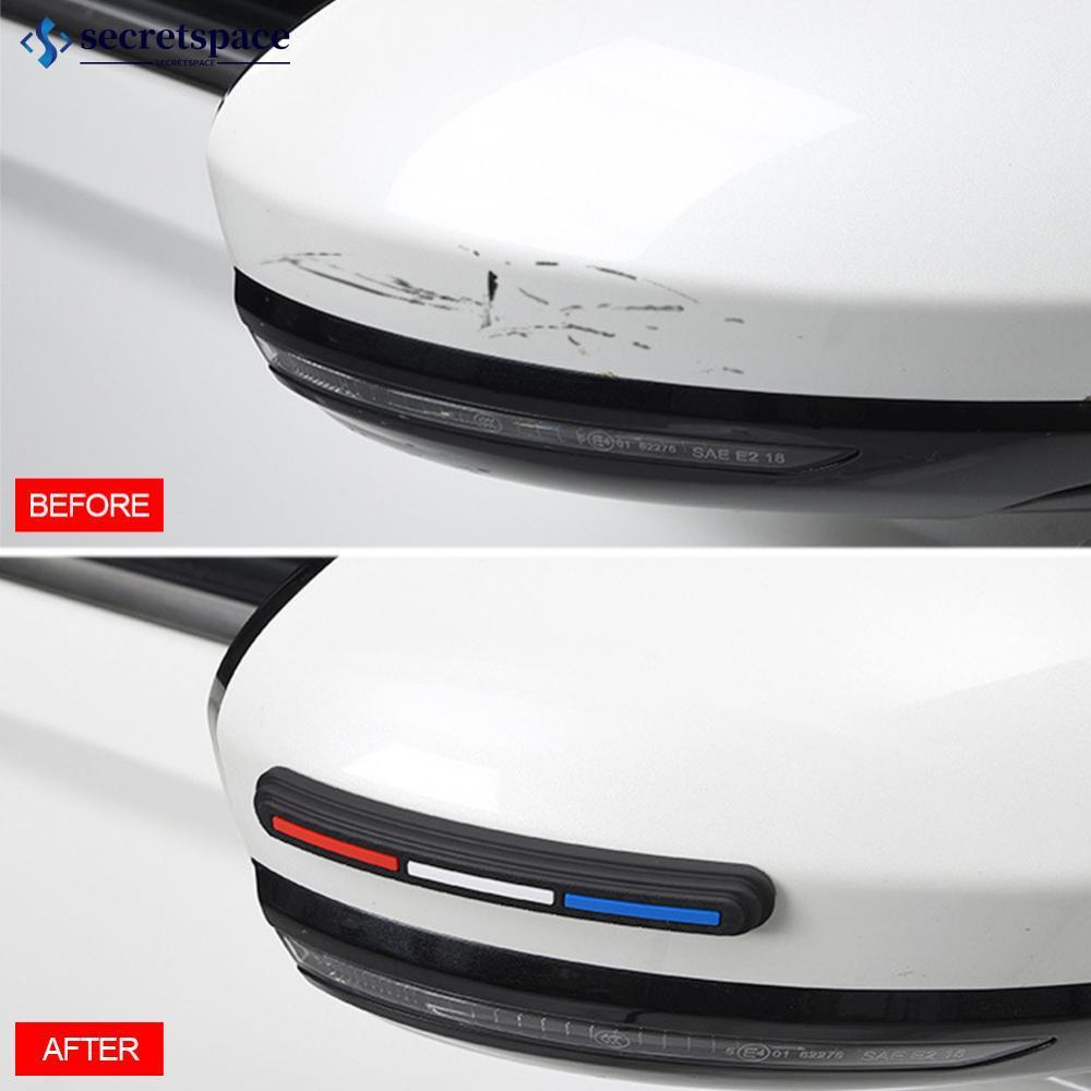 SECRETSPACE 4 ชิ้นกระจกมองหลังรถยนต์ประตู Guard Edge บัฟเฟอร์ Trim Moulding แถบป้องกัน Auto Protecto