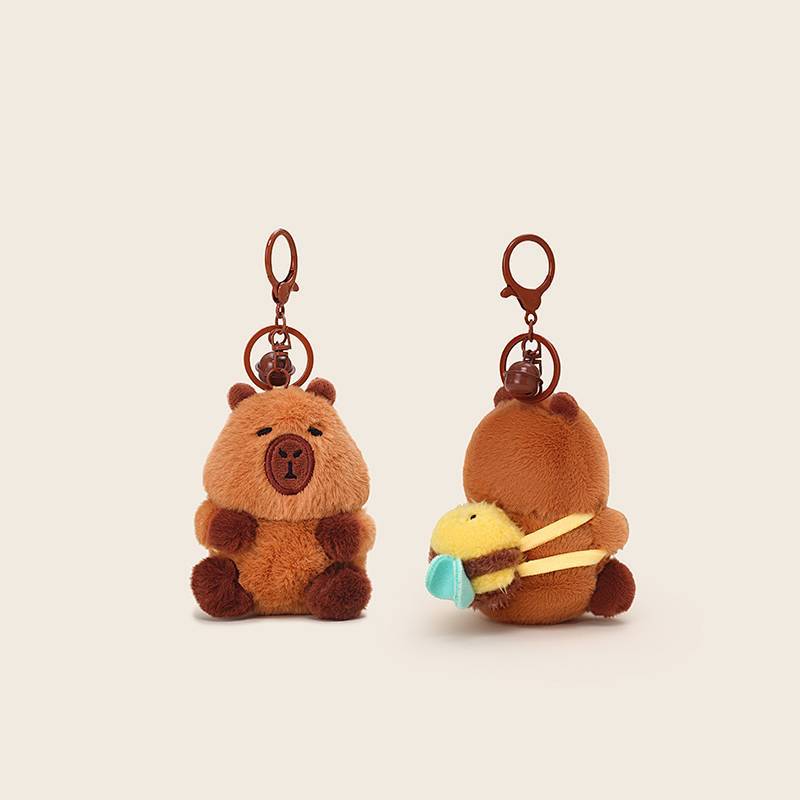 Keychain Pendant Khaki Barra Back Turtle Cute Plush Doll Key Pendants LJWs