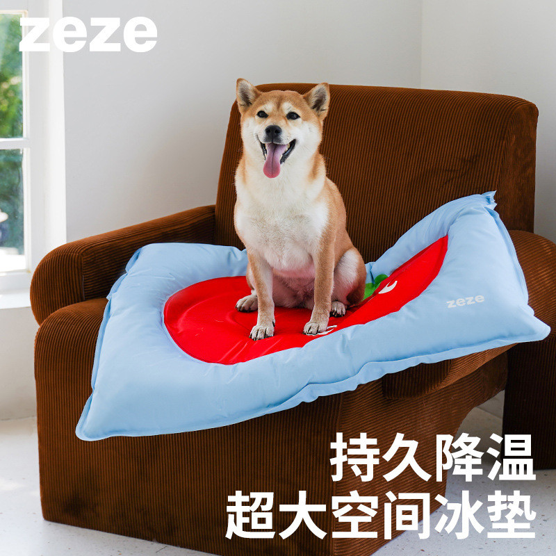 Zeze Apple Pet Ice Pad Nest Dog Cool Pad ที่นอนน้ําแข็งสําหรับแมว Sleeping Cool Mat Cooling Sleeping