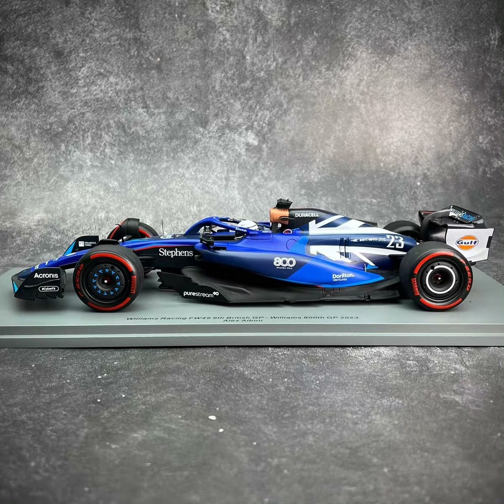 โมเดลรถ Spark1: 18 Williams F1 Racing Car 800 Station FW45 UK Station 2023 Arben