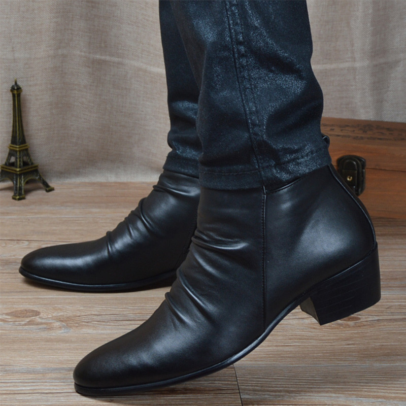 Martin Boots Mens High-Top Summer Breathable 2026 สไตล์ใหม่ Mid-Top Chelsea Boots ของแท้หนังชี้รองเท