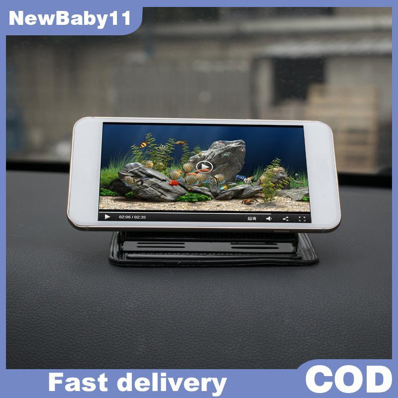 NY เครื่องประดับรถยนต์ซิลิโคน 360 หมุนที่วางโทรศัพท์แผ่นกันลื่นแดชบอร์ดรถยนต์ปรับมุม Stiy Pad สําหรั