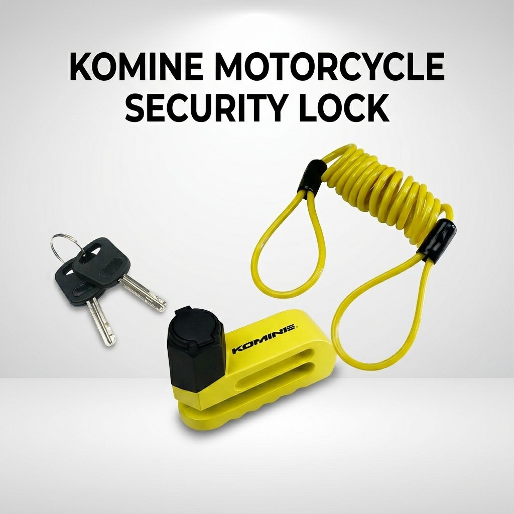 ล็อกกันขโมยมอเตอร์ไซค์ KOMINE | KOMINE Motorcycle Security Lock