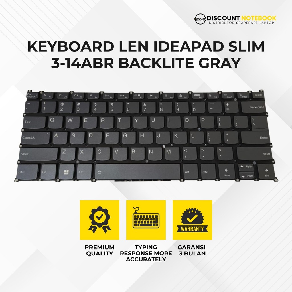 LEN IDEAPAD SLIM 3-14ABR คีย์บอร์ด BACKLITE GREY