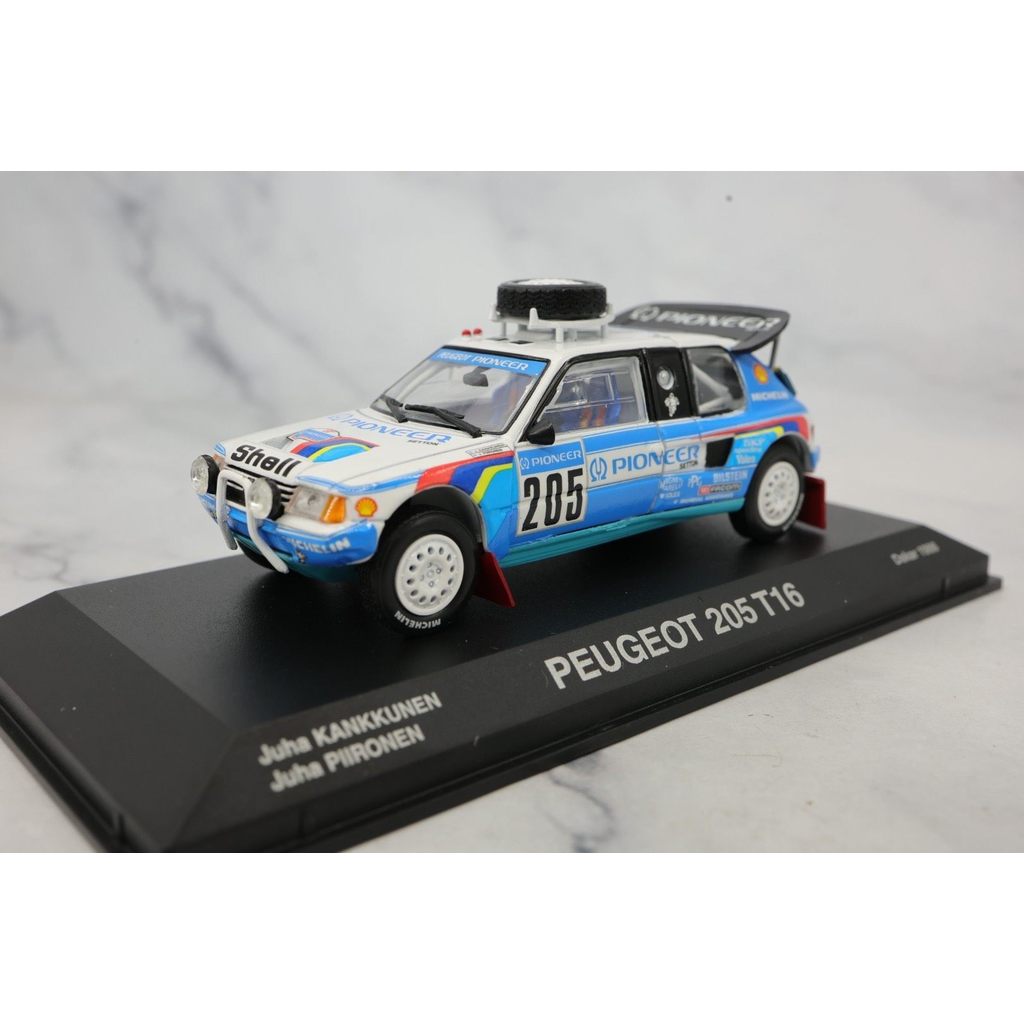 [Orphan] norev 1/43 Peugeot 205 T16 Dakar 1989 Original Package, เกือบใหม่เอี่ยม, พร้อมฐาน, จ่ายปลาย
