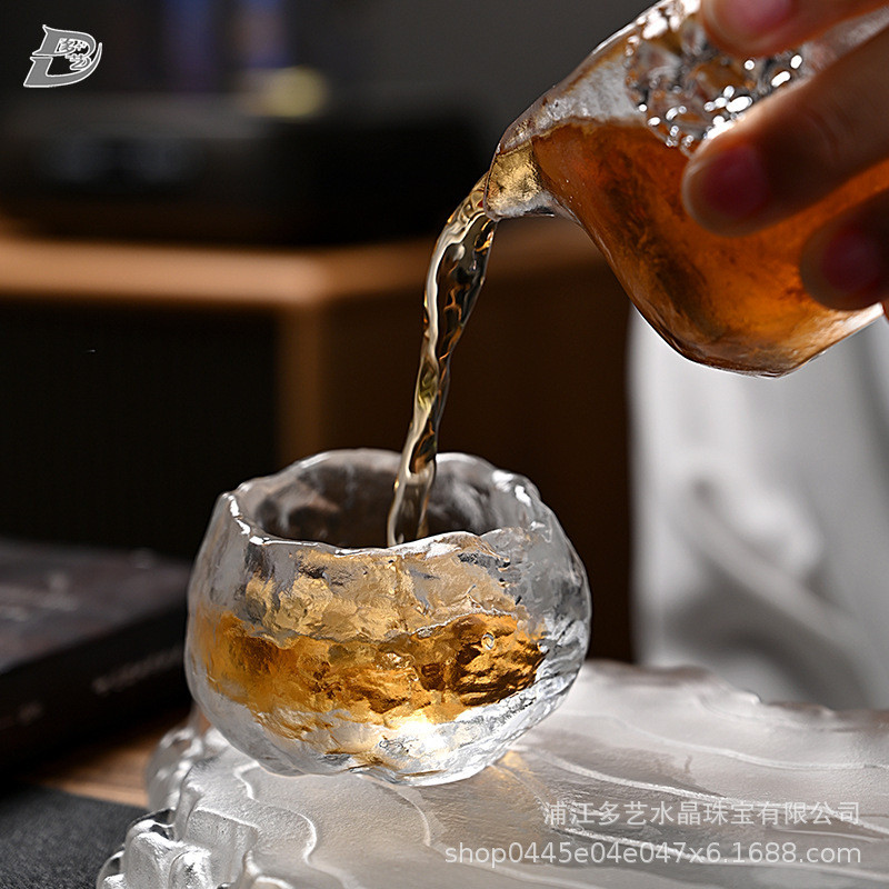 Duoyi Pure Handmade Frozen Beaker ถ้วยเดียว Master Cup High-End ไม่สม่ําเสมอชาถ้วย Glazed God Cup
