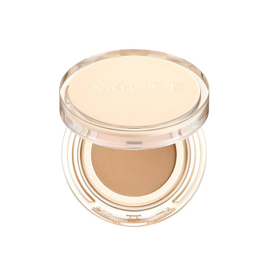AMUSE SEOUL Dew Jelly Vegan Cushion Foundation (04 TAN) | สดชื่น, เรืองแสง, ติดทนนาน, ปกปิดสองครั้ง,