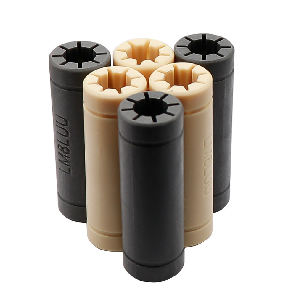วิศวกรรมแบริ่งพลาสติก Self-หล่อลื่น Bushing Slider LM8LUU แบริ่งตรง rjmp ทนต่อการสึกหรอประเภท Yigus 