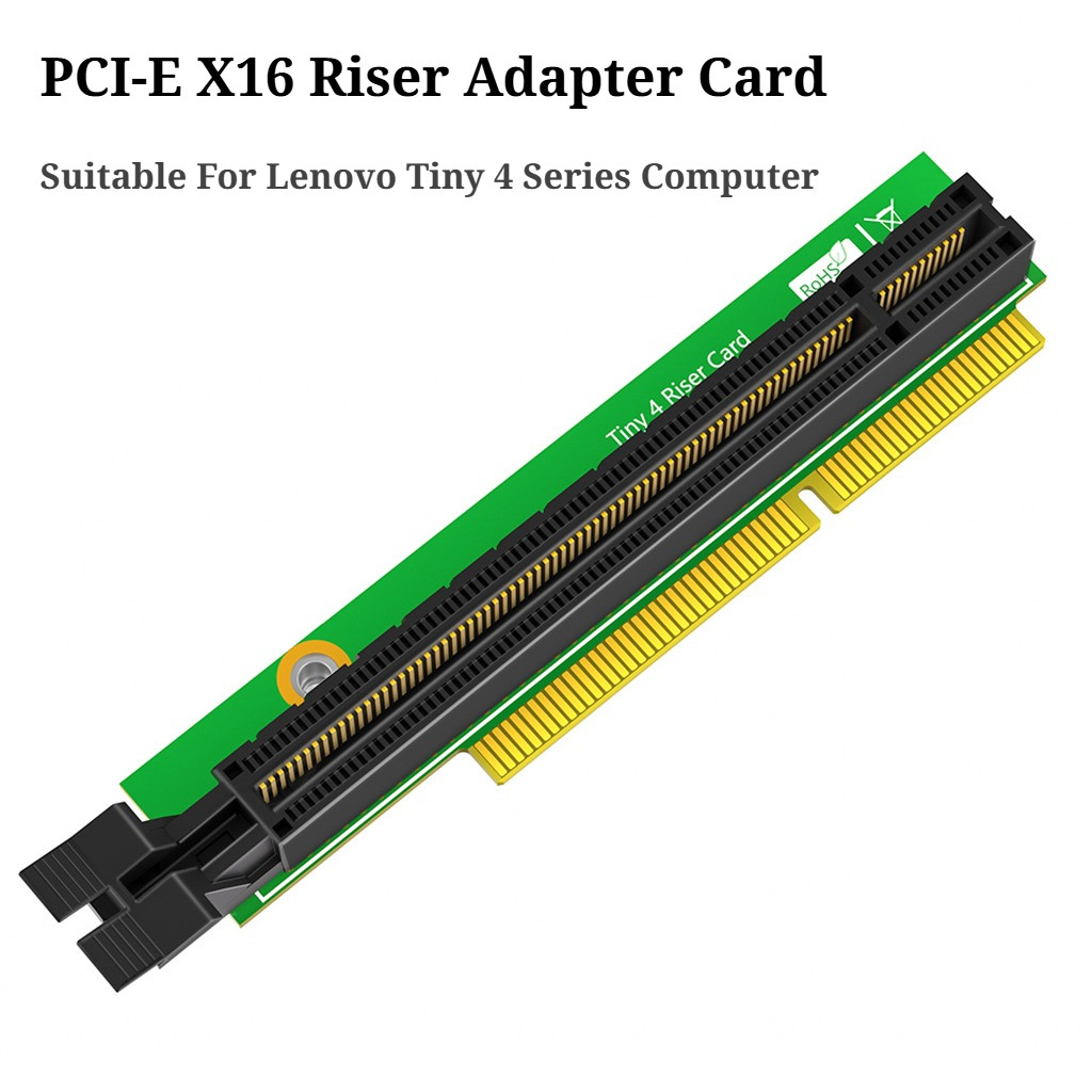 JMT PCI-E X16 Riser การ์ดอะแดปเตอร์สําหรับ Lenovo ThinkCentre Tiny 4 Series M720Q / M910Q / M920Q / 