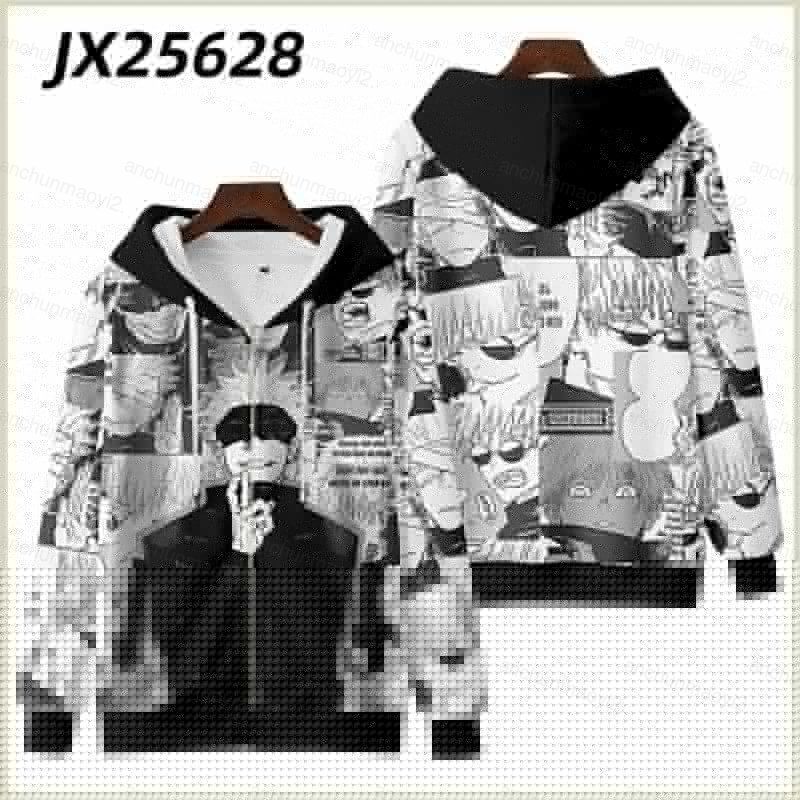 DC2 Jujutsu Kaisen อะนิเมะแจ็คเก็ต 3D เสื้อแขนยาวคอสเพลย์ Gojou Satoru Unisex Top Casual Hoodie แฟชั