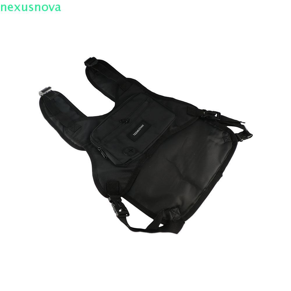 NEXUSNOVA Hip Hop Vest Bag, Hip Hop Functional Chest Bag, Sports Casual Vest Bag Streetwear Casual L