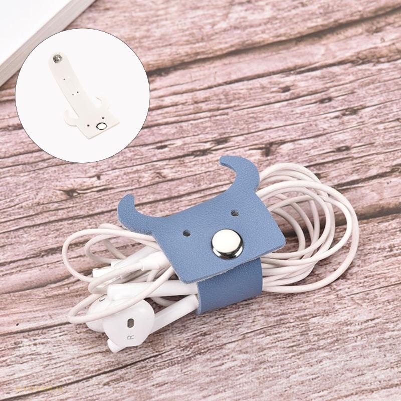 SJT สายหนังสาย USB หนัง PU โทรศัพท์สายไฟ Tie สายชาร์จ USB