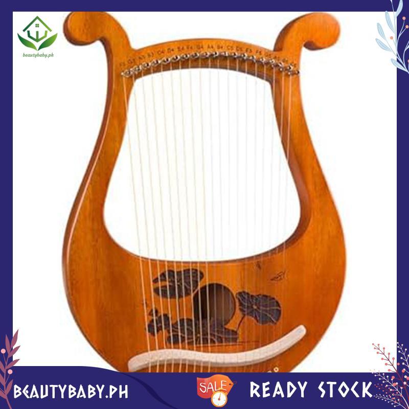[beautybaby.ph] Lyre Harp 19 String Beginners Harp,Portable 19-Tone Small 19-String Lyre เครื่องดนตร