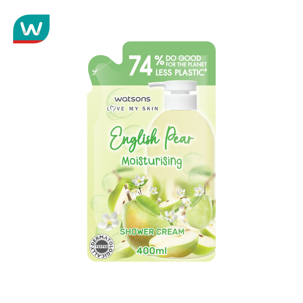 Watsons วัตสัน อิงลิช แพร์ มอยซ์เจอไรซิ่ง ชาวเวอร์ ครีม 400 มล. (รีฟิล)