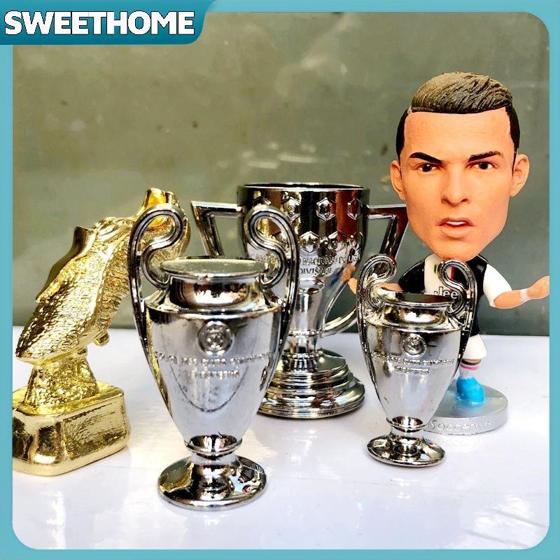 SWEETHOME Uefa Champions League Trophy ลูกฟุตบอลเครื่องประดับ Uefa Europa League Match รางวัลมินิถ้ว