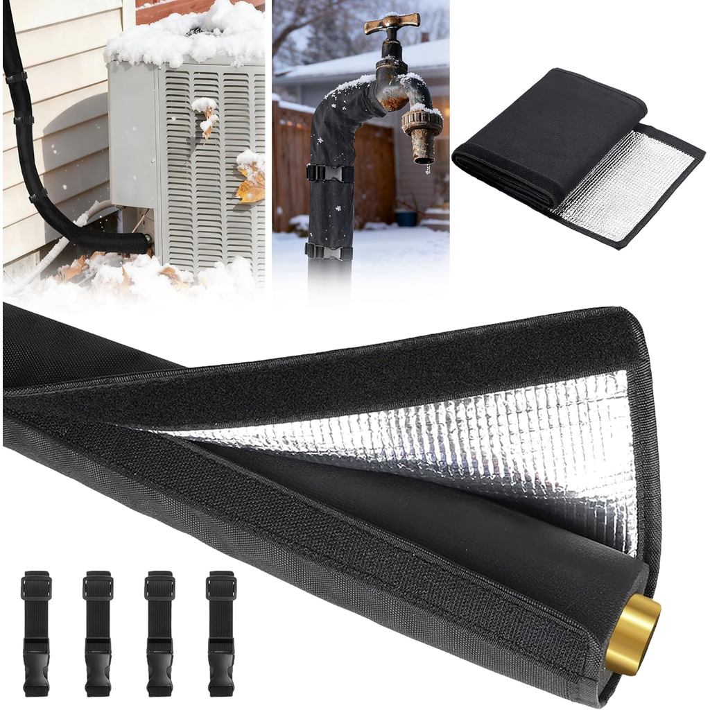 4 ชั้น HVAC ทองแดง AC Line ท่อฉนวนกันความร้อนกลางแจ้ง 72in x 10.2in, 600D กันน้ําแบบพกพา AC ท่อฉนวนก