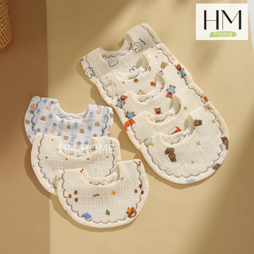 ผ้ากันเปื้อนเด็ก ผ้าซับน้ำลาย พิมพ์ลายการ์ตูน ปรับระดับได้ ใช้ได้ทั้งเด็กผู้หญิงและผู้ชาย