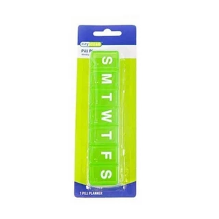 Ezy Dose ตลับใส่ยา 7ช่อง Pill Planner Weekly ทรงยาว กลม และ 1วัน AM/PM UV (คละสี)