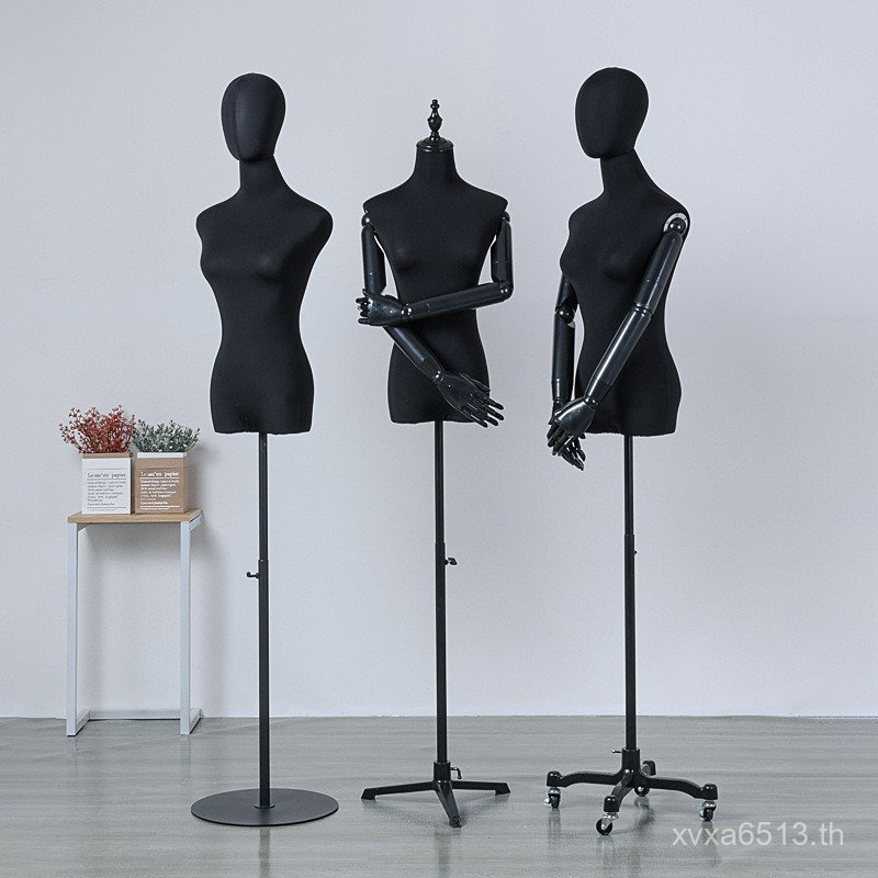 อิตาเลี่ยนหน้าอกผ้าฝ้ายสีดําทั้ง Body เสื้อผ้าผู้หญิงหัว Live Props รุ่นร้านเสื้อผ้า Shao หน้าต่างหญ