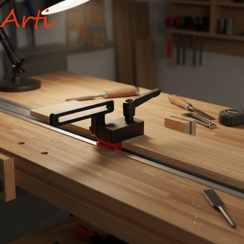 ARTI Miter Track Stop, Standard T-track 30 ประเภทการออกแบบ T Track Stop Block, อลูมิเนียมอัลลอยด์ก่อ