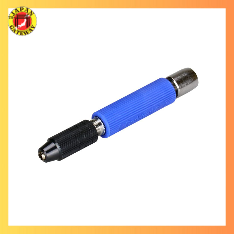 GodHand ช็อตพาวเวอร์พินไวนซ์ GH-PBS-DC แบบคอเลตลึก รองรับแกน φ2.5–3.2mm เครื่องมือสำหรับโมเดล สีฟ้า[