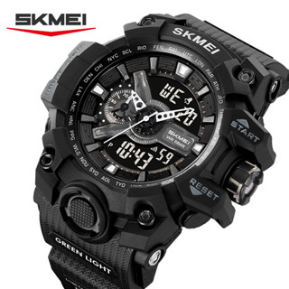 SKMEI สมี 2396 กลางแจ้งกีฬากันน้ําคู่จอแสดงผลดิจิตอล นํา ไฟก…