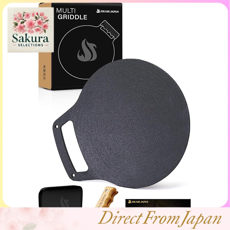 JIKABI JAPAN Multi Griddle Cast Iron Plate for Camping and Outdoor Use - Official Japanese Product