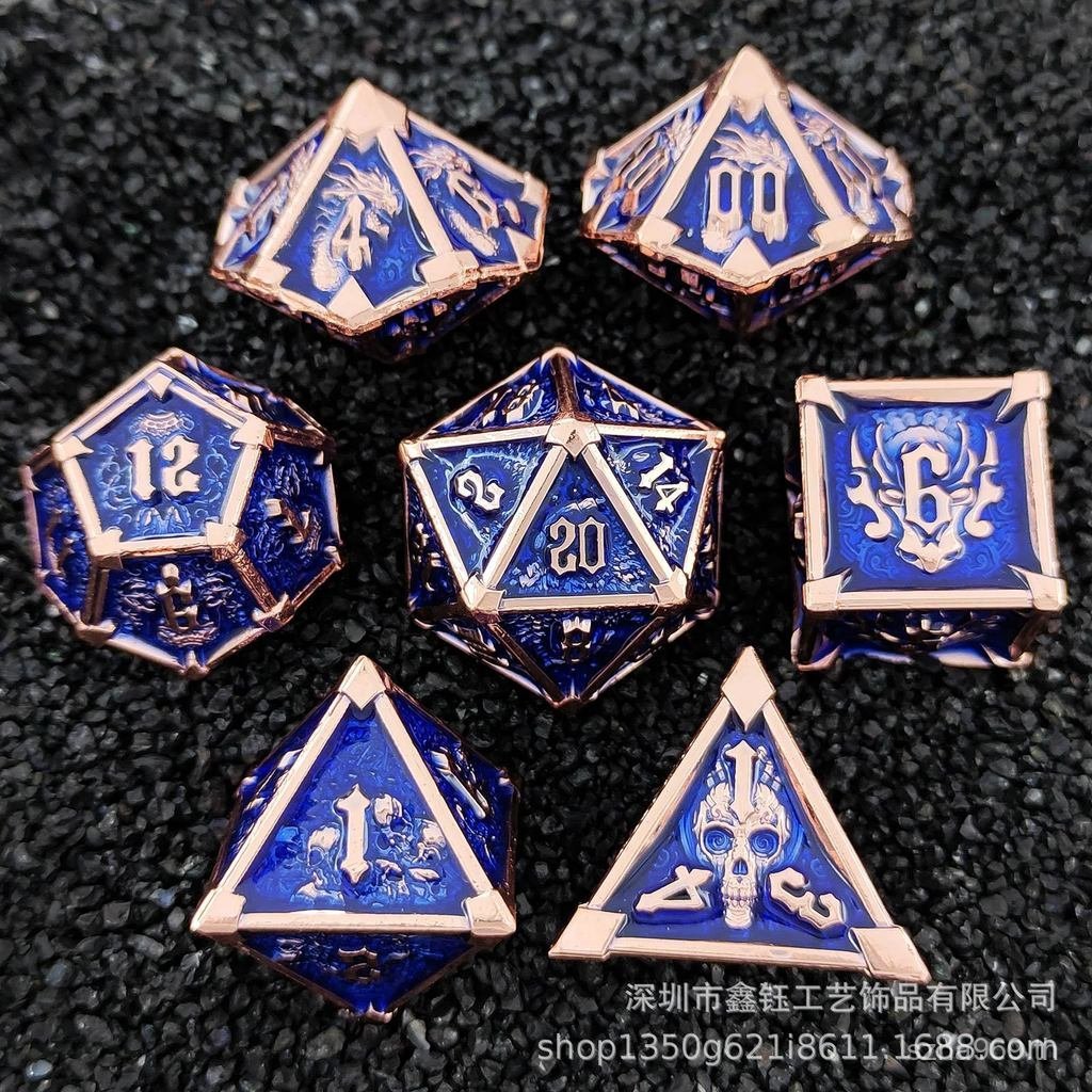ลูกเต๋า FIUD คอสเพลย์ d20DND Polyhedron TRPG ใหม่โลหะชุดวิ่งกลุ่มลูกเต๋า Dungeon และลูกเต๋ามังกร FIU