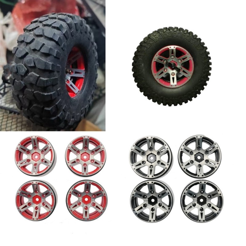 SIY Quick Mount 1 9 นิ้วโลหะ Beadlock ขอบเครื่องมือ 4 ชิ้นสําหรับการเดินทางสะดวก