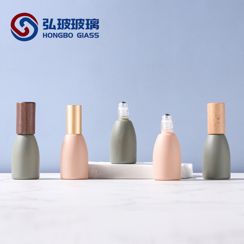 CNZG Body Essential Oil ขวด 1010ml Roll-On ขวด Beech น้ําหอมขวดแก้ว Sub-Bottle สี Morandi ml หมวก