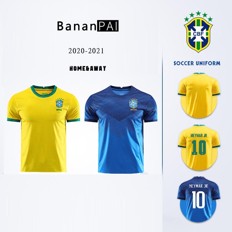 เสื้อทีมบราซิล 2020-21 สำหรับทั้งเล่นและสะสม หมายเลข 10 Neymar