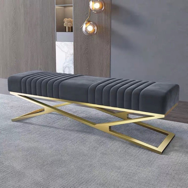 Nordic shoe changing stool home door cloakroom wearing shoe stool light luxury bed end stool sofa st